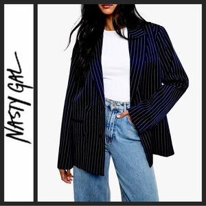 NWOT Nasty Gal Oversized Pinstripe Blazer
